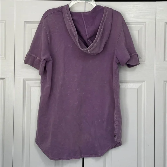 Sew In Love Purple Tye Dye Mint Hooded Short Sleeve Hooded Top Womens Size 1X - Picture 7 of 9